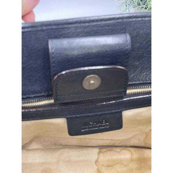 Michael‎ Kors Vintage Leather and Wicker Braided Straw Woven Shoulder Bag - Picture 15 of 16